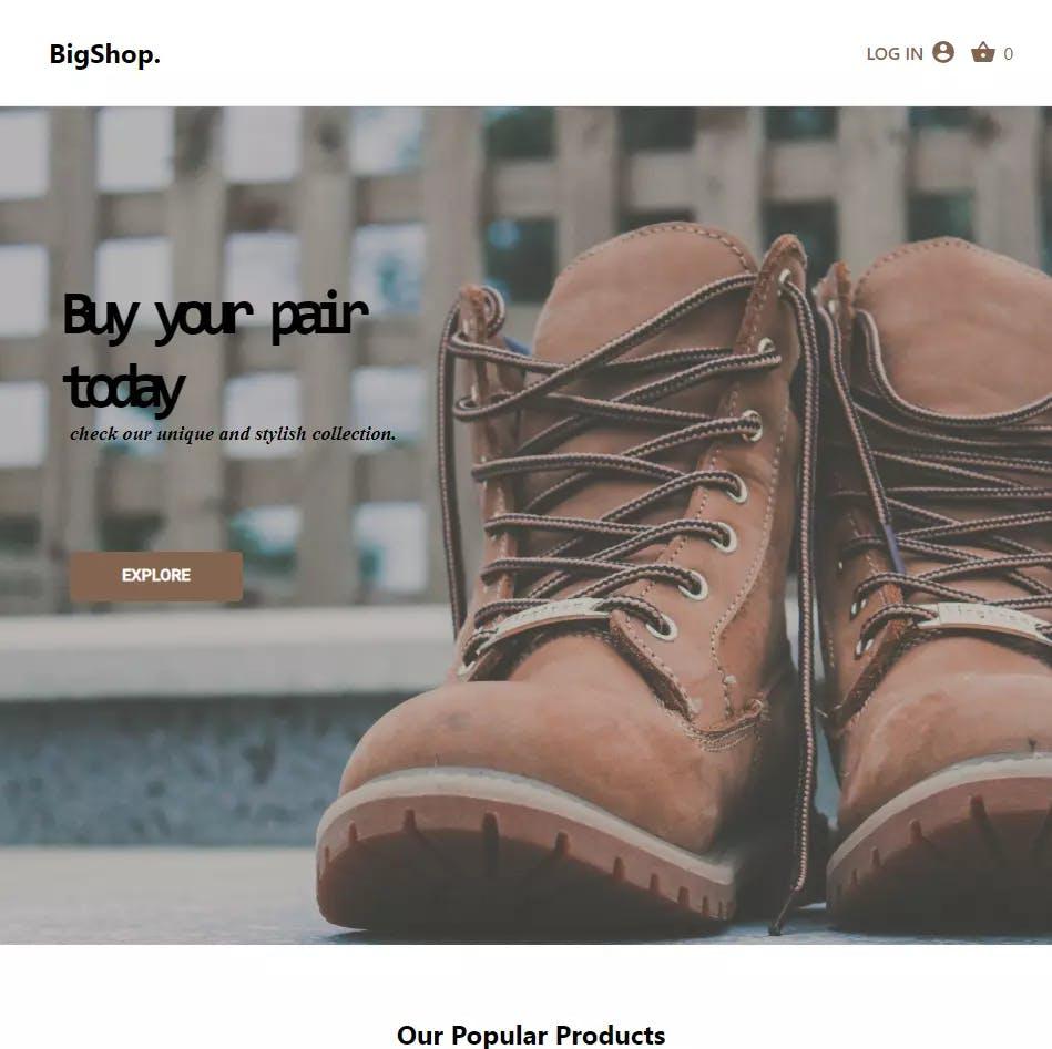 BigShop - my first store website